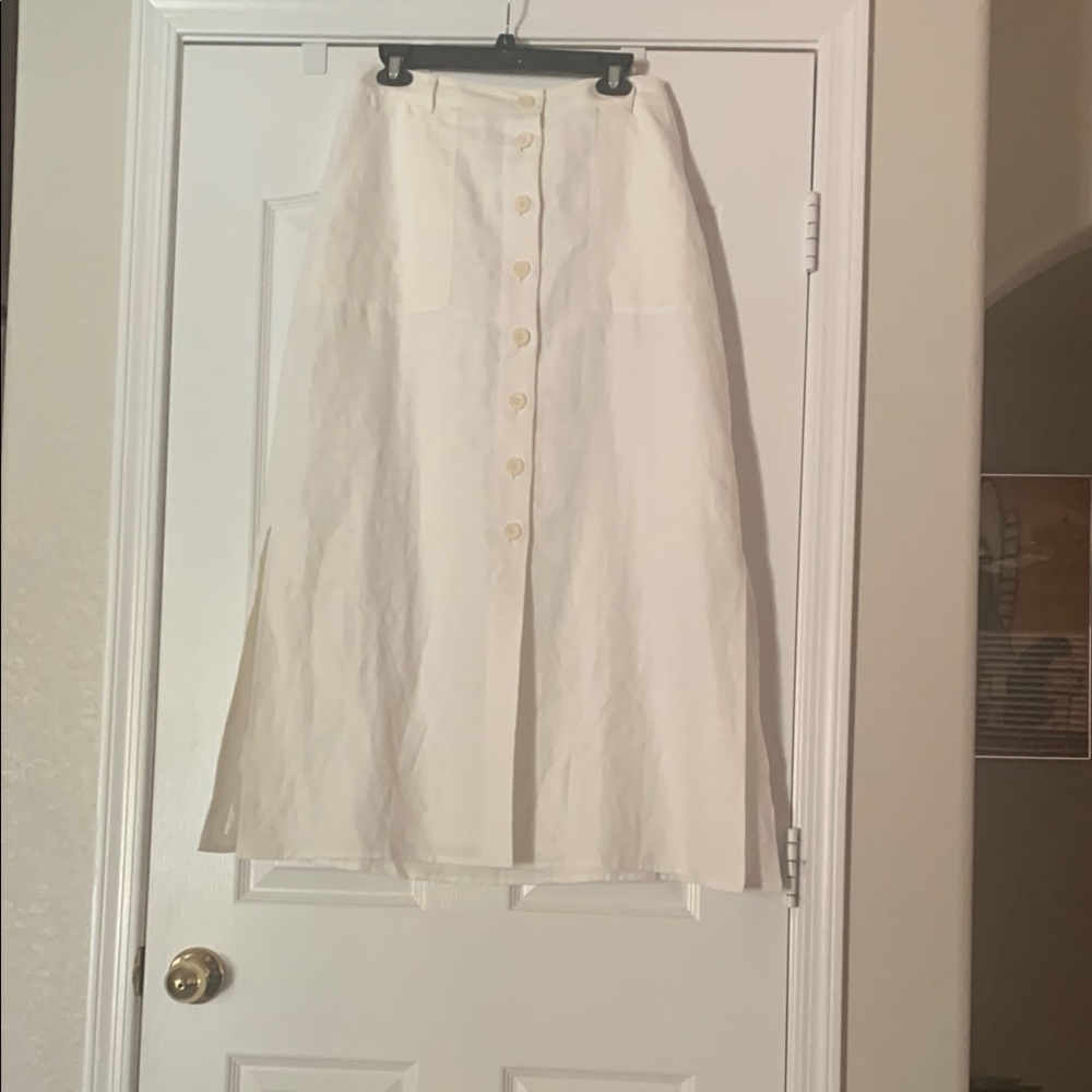 Talbots Cream A-line Maxi Skirt for Work